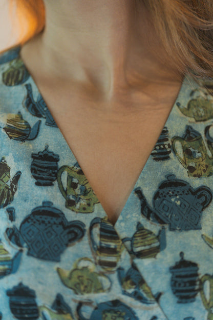 Baga Indigo Wrap Dress