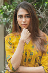 Mira Yellow Ajrakh Kurta Pant Set WITHOUT Dupatta