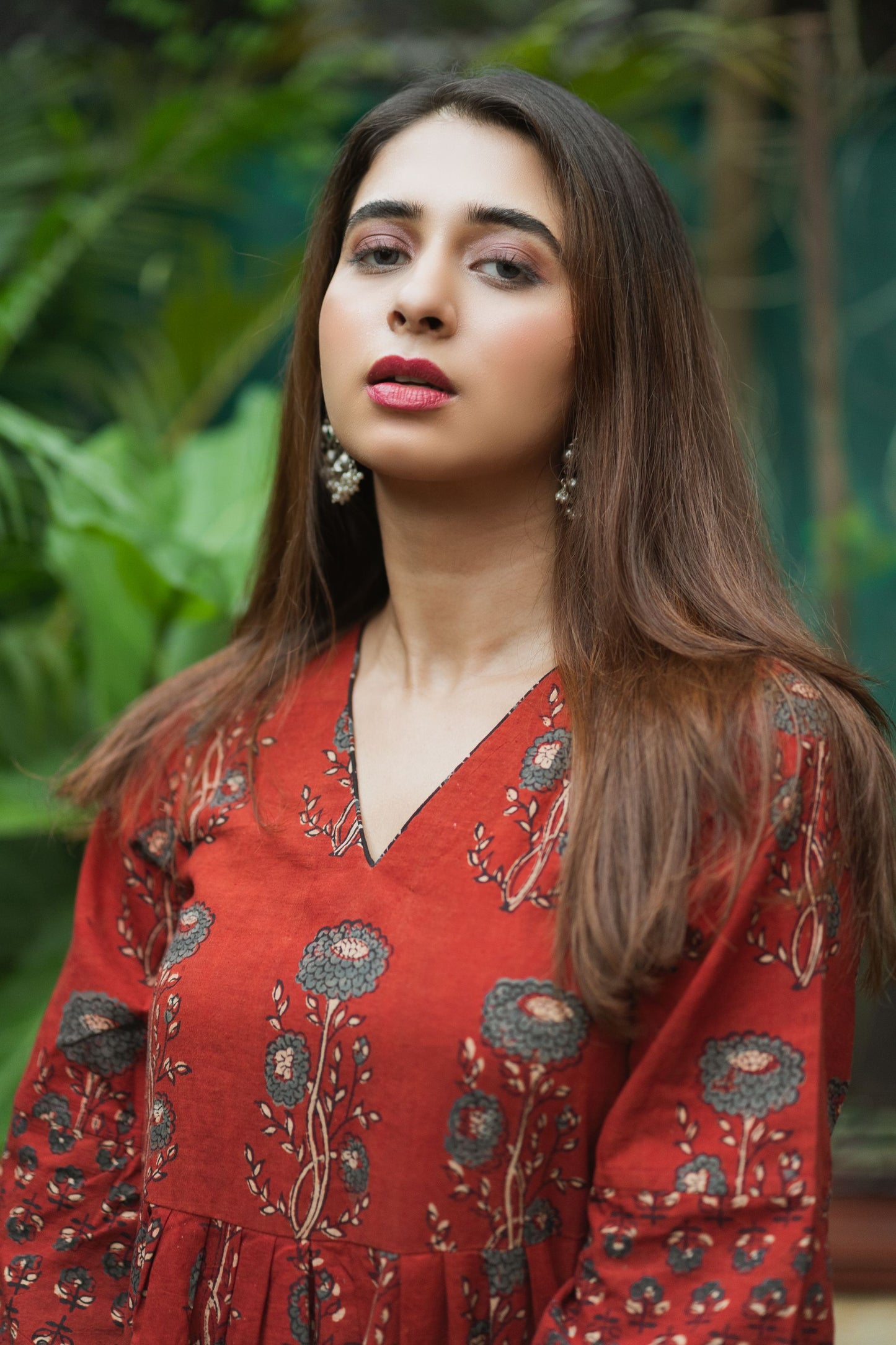 Mannat Madder Red Ajrakh Set