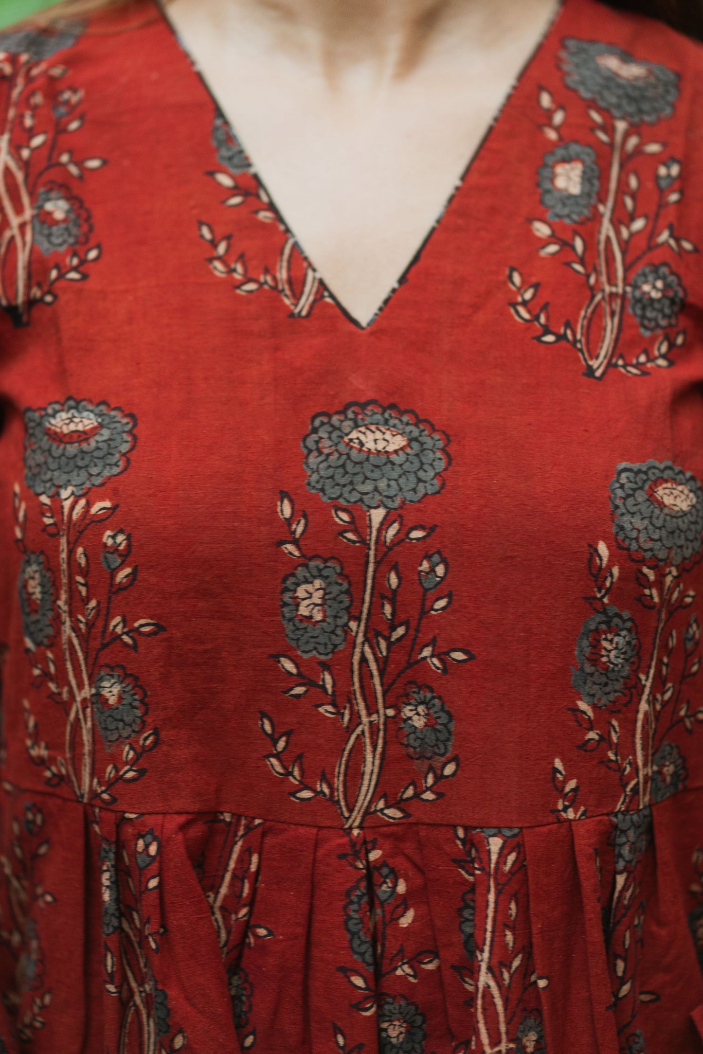 Mannat Madder Red Ajrakh Set