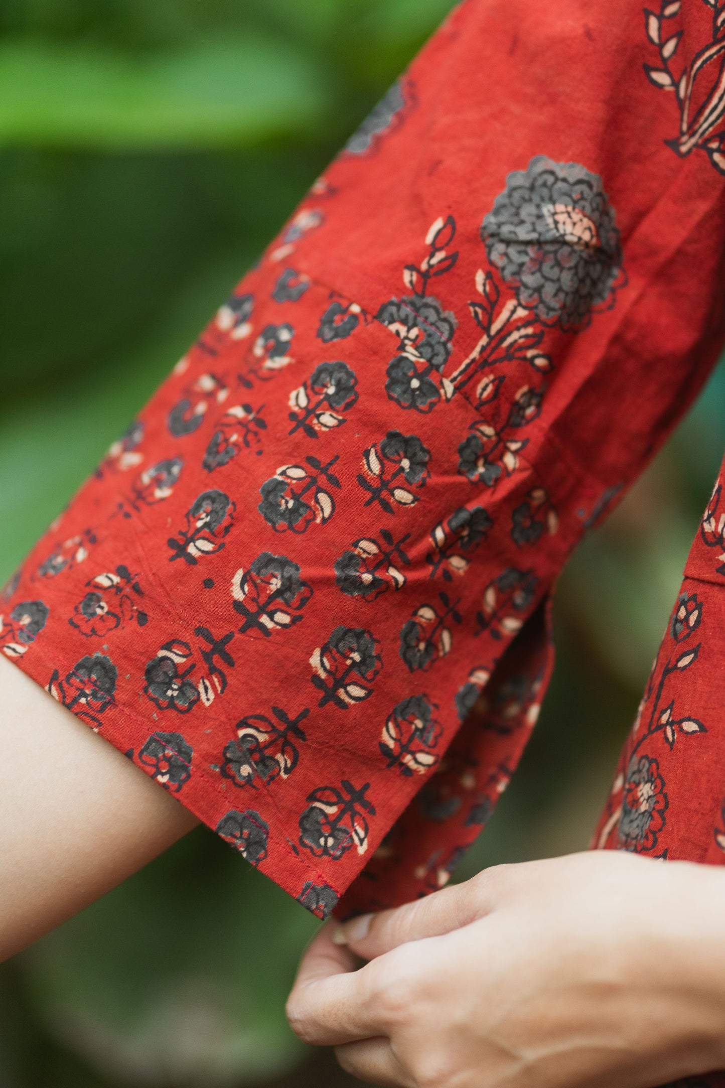 Mannat Madder Red Ajrakh Set